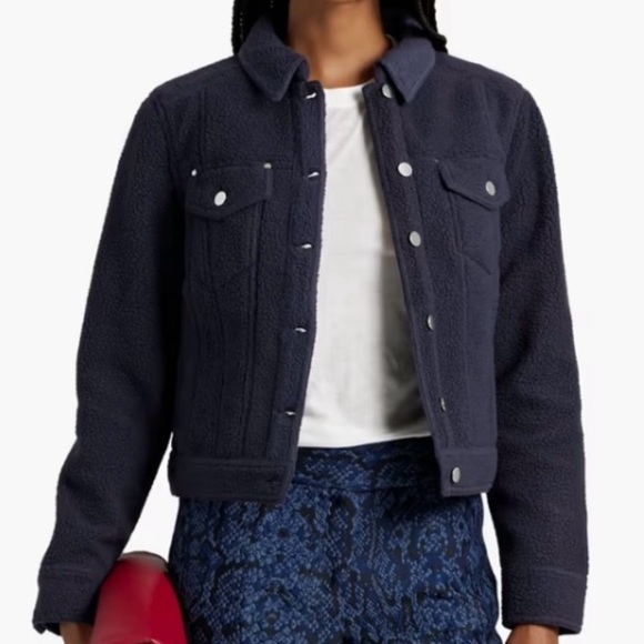 Cami NYC navy teddy jacket size Small